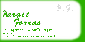 margit forras business card